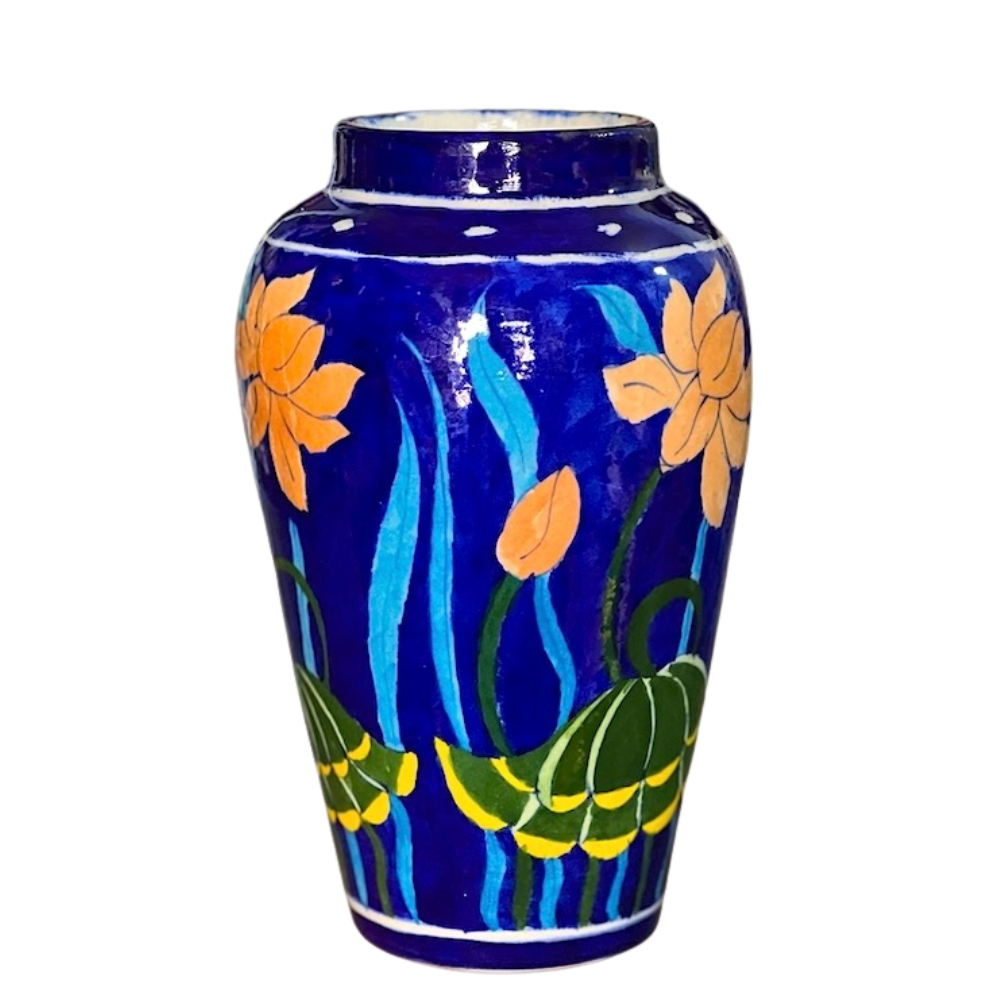 Jaipur Blue Pottery Matka Vase